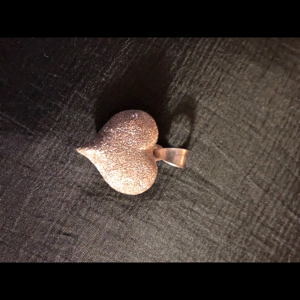 Vintage puffy heart pendent
